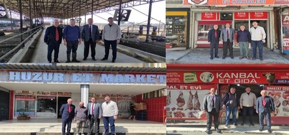 TARSUS TİCARET BORSASINDAN KASAP VE CELEB ÜYELERİNE ZİYARET
