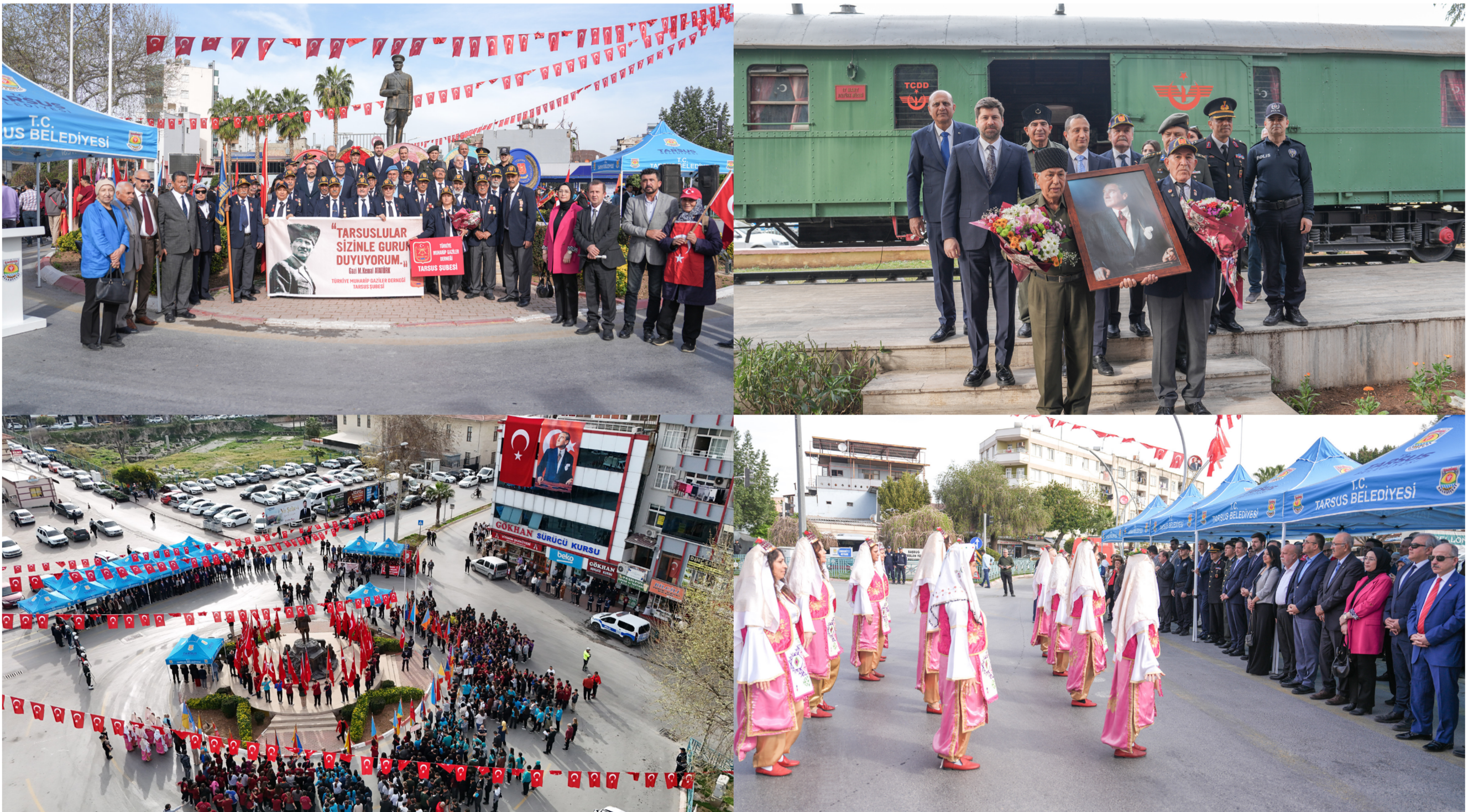 GAZİ MUSTAFA KEMAL ATATÜRK’ÜN TARSUS’A GELİŞİNİN 102. YILI COŞKUYLA KUTLAND