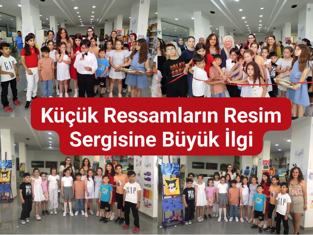 MİNİKLERİN RESİM SERGİSİNE BÜYÜK İLGİ