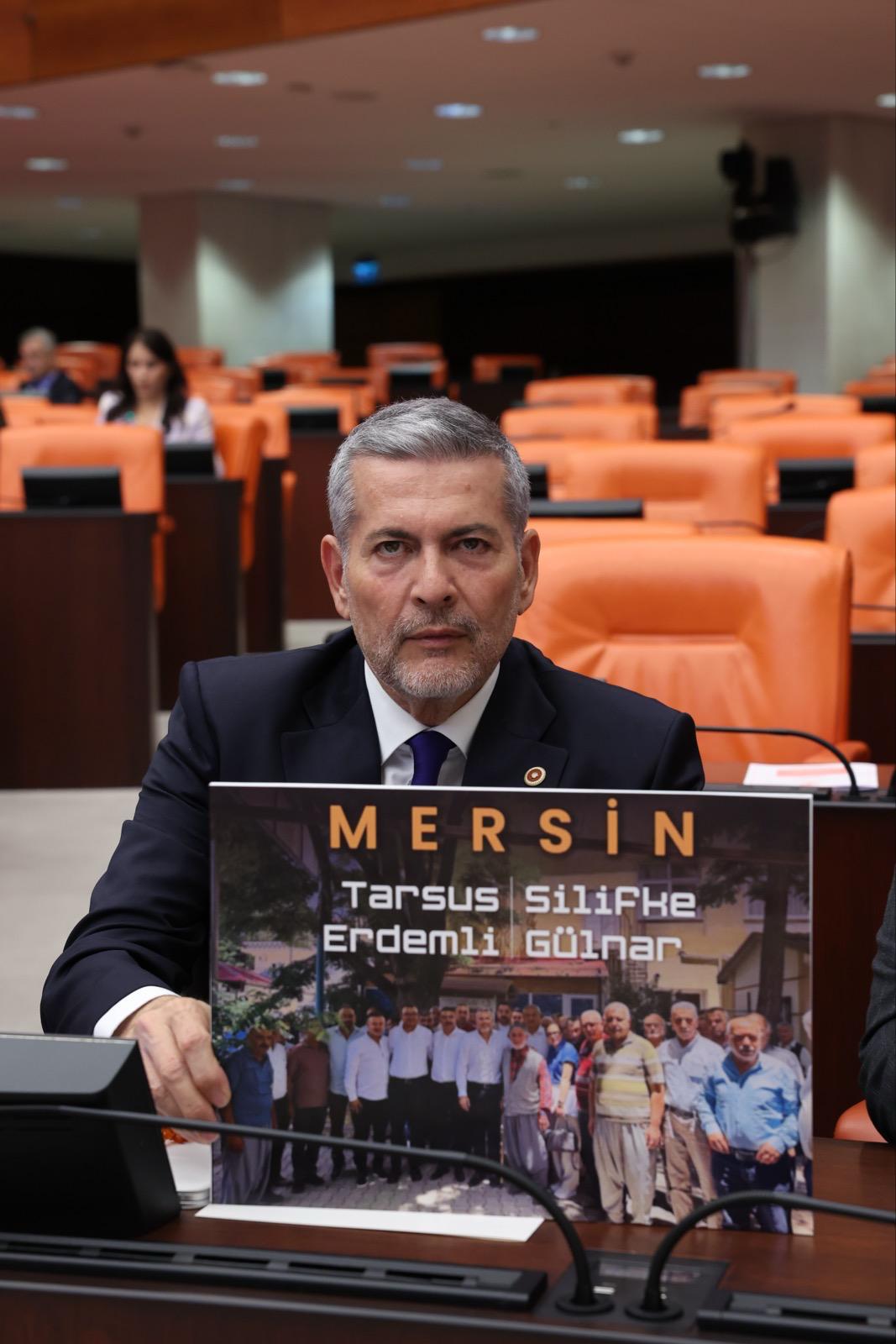 MHP MERSİN MİLLETVEKİLİ DR. LEVENT UYSAL, 2B ARAZİ FİYAT YÜKSEKLİĞİNİ MECLİS’E TAŞIDI
