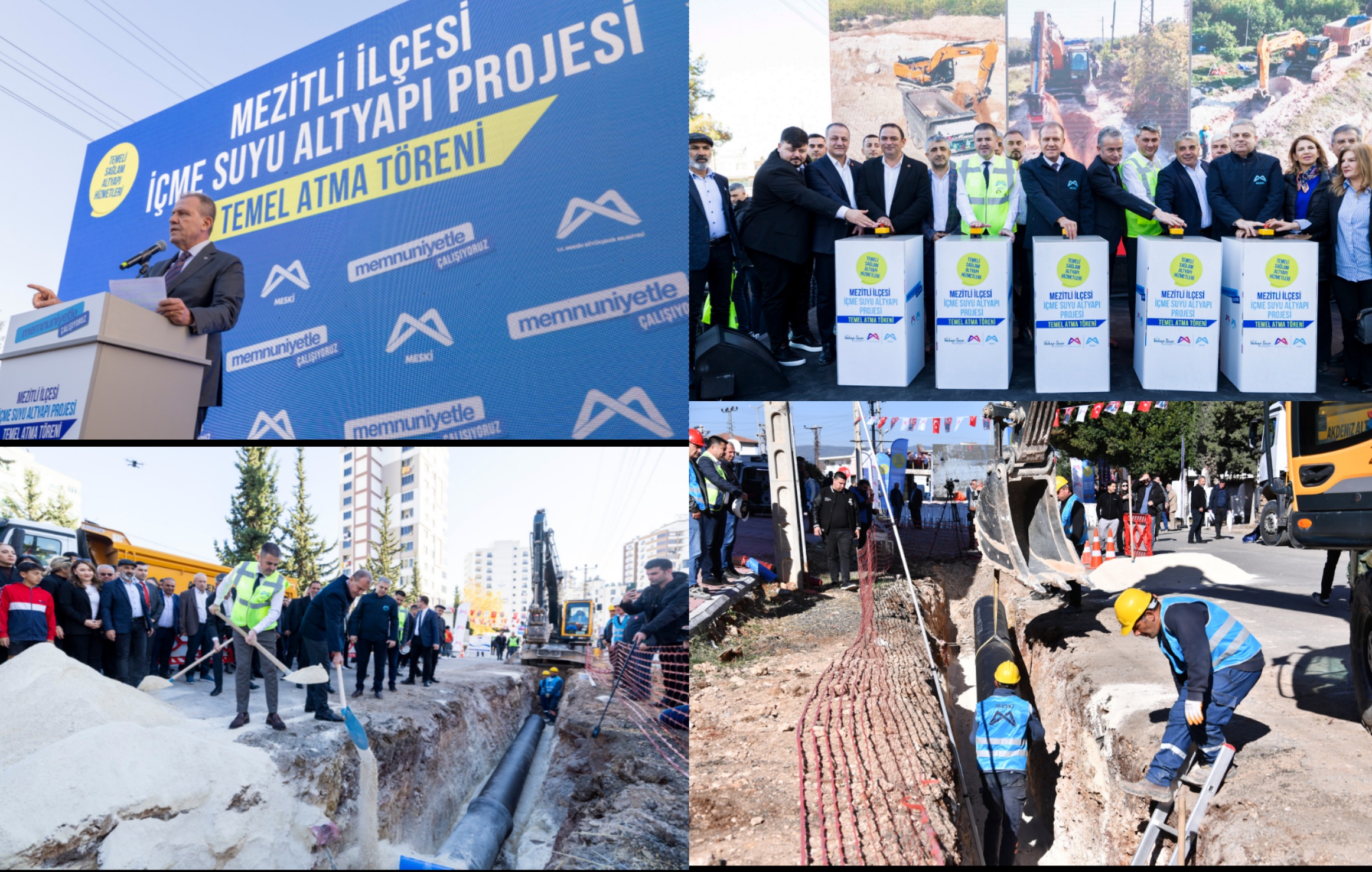 ‘MEZİTLİ İLÇESİ İÇME SUYU ALTYAPI PROJESİ’NİN TEMELİ ATILDI