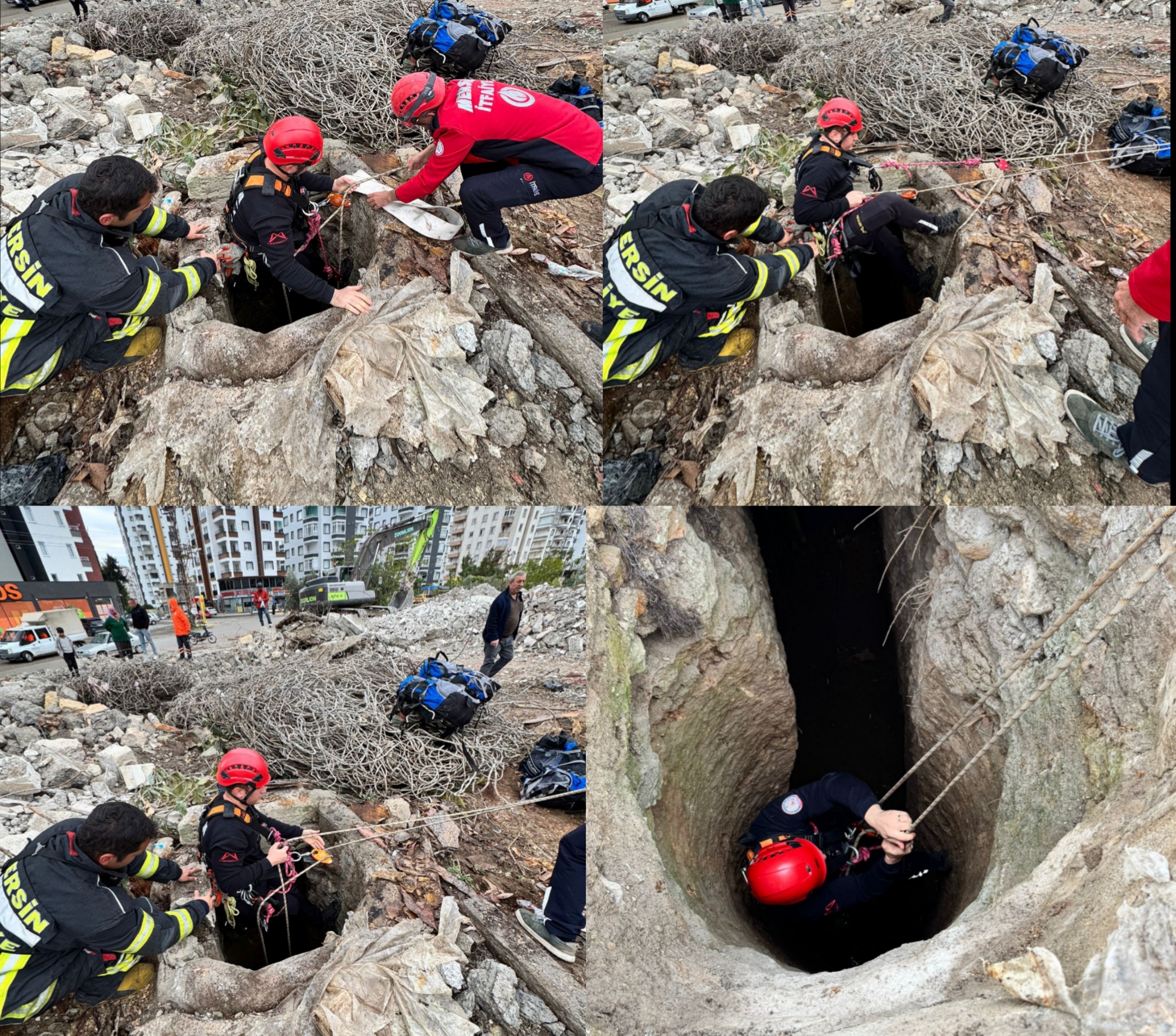 KUYUYA DÜŞEN VATANDAŞI İTFAİYE KURTARDI