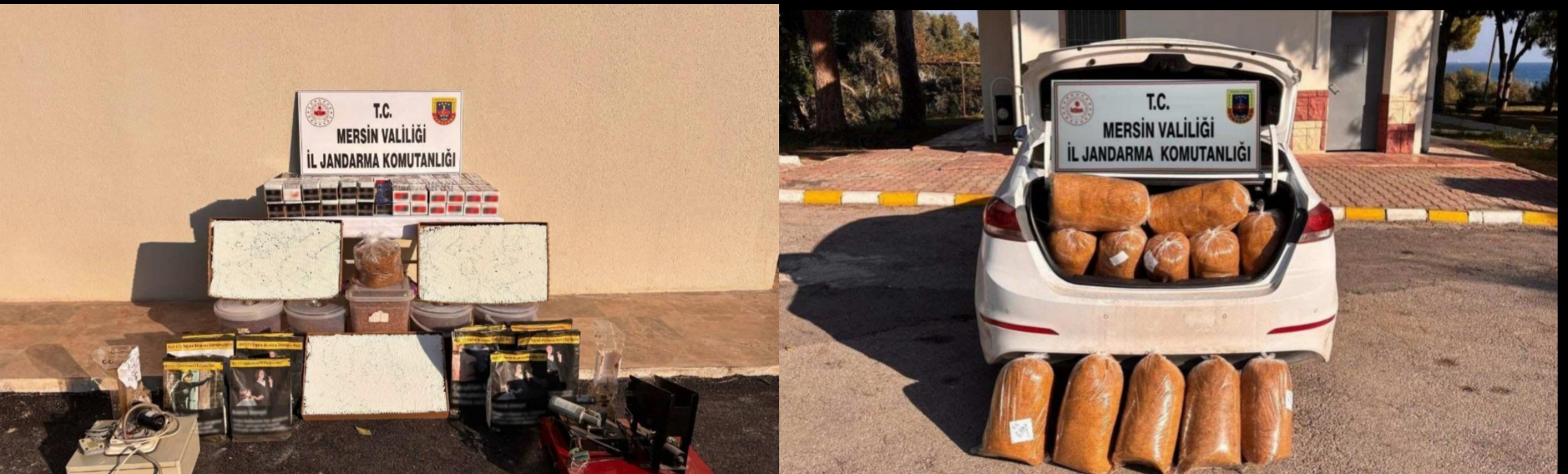 Mersin'de Jandarma'dan Kaçak Makaron operasyonu