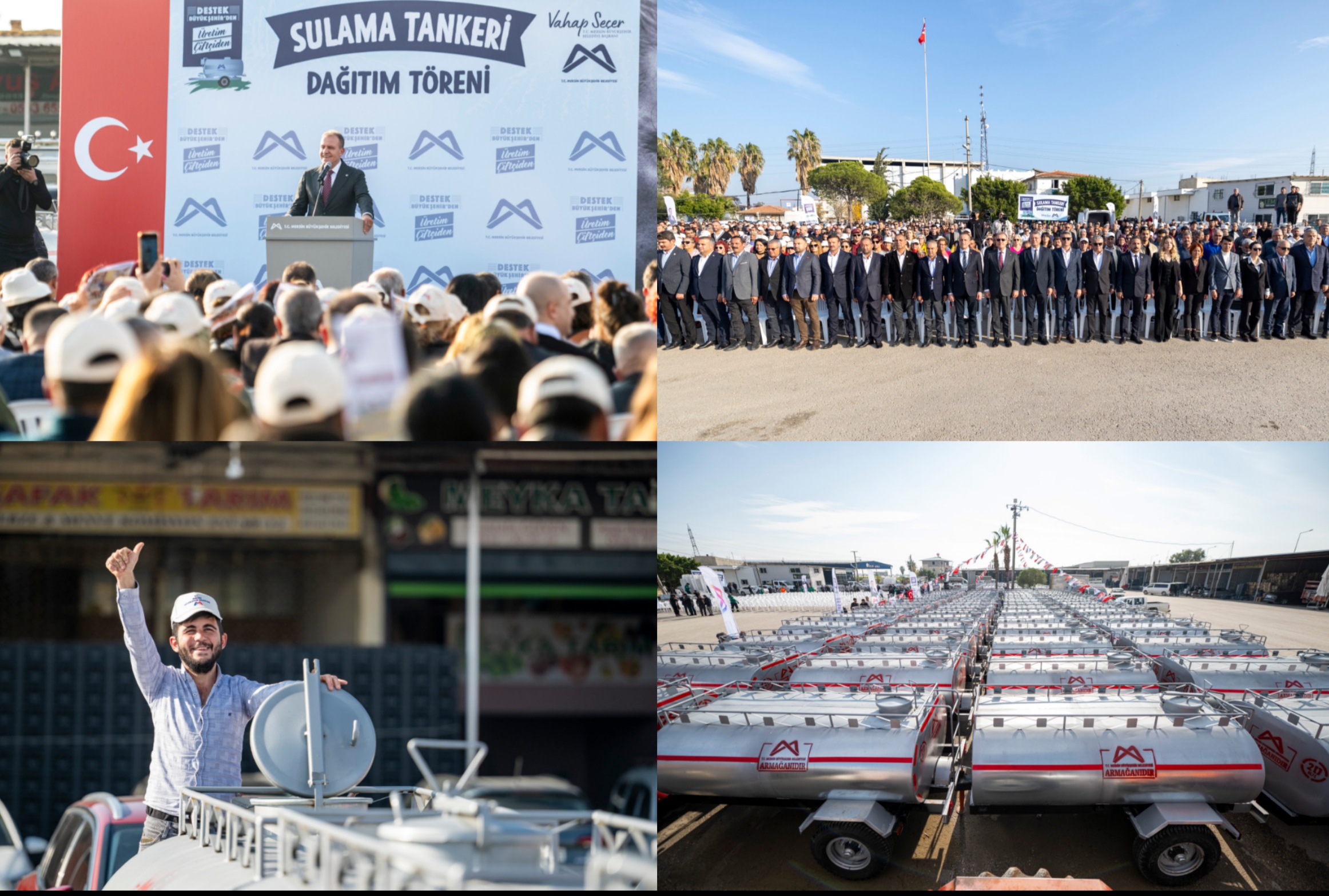 MERSİN BÜYÜKŞEHİR TARIMSAL DESTEK PROJELERİNE BİR YENİSİNİ DAHA EKLEDİ: “SULAMA TANKERİ DESTEĞİ PROJESİ”