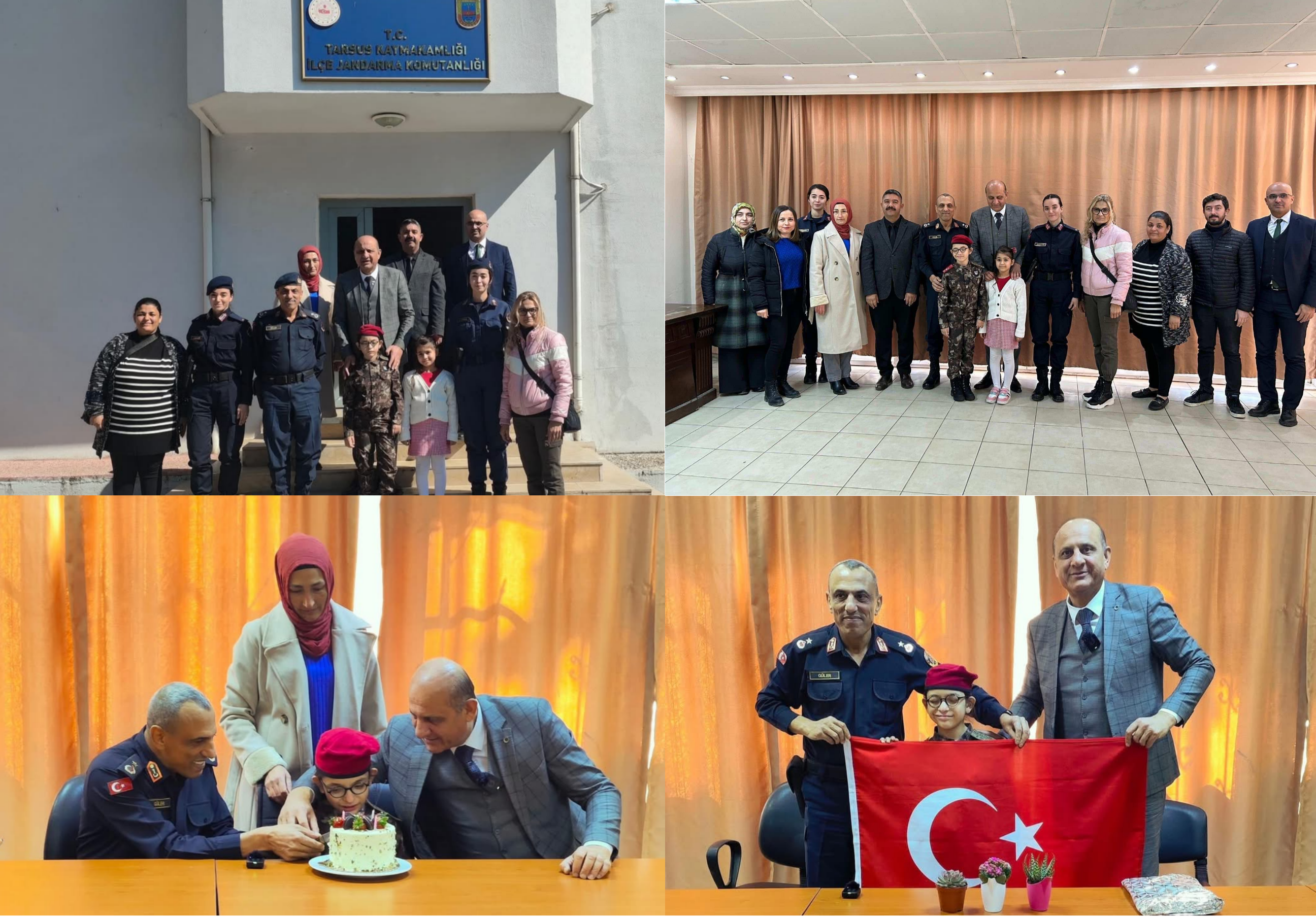 JANDARMA VE MİLLİ EĞİTİM MÜDÜRLÜĞÜNDEN EVDE EĞİTİM ÖĞRENCİSİNE DOĞUM GÜNÜ KUTLAMASI