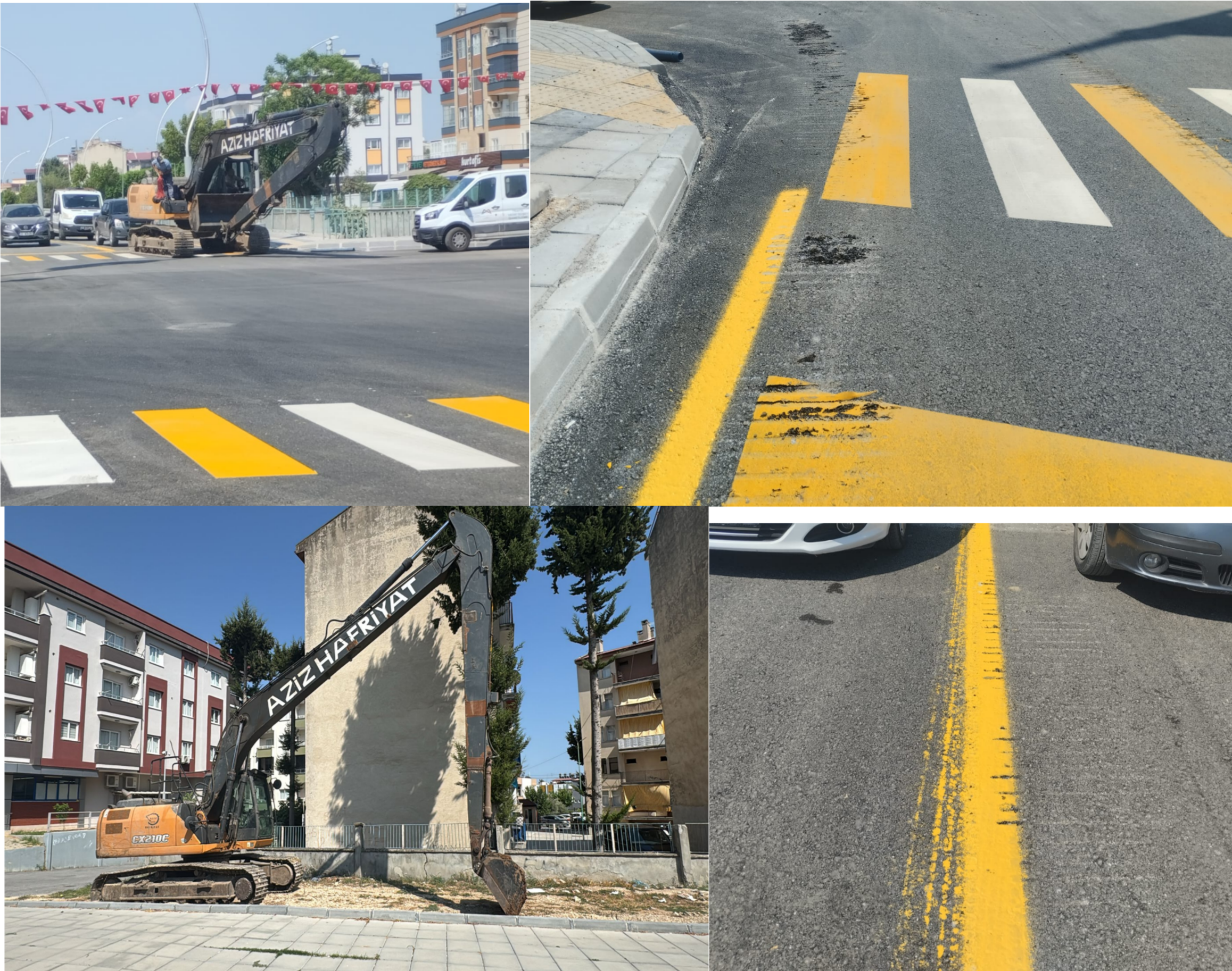 GECE ASFALT SERİLDİ, GÜNDÜZ PALETLİ GEÇTİ!