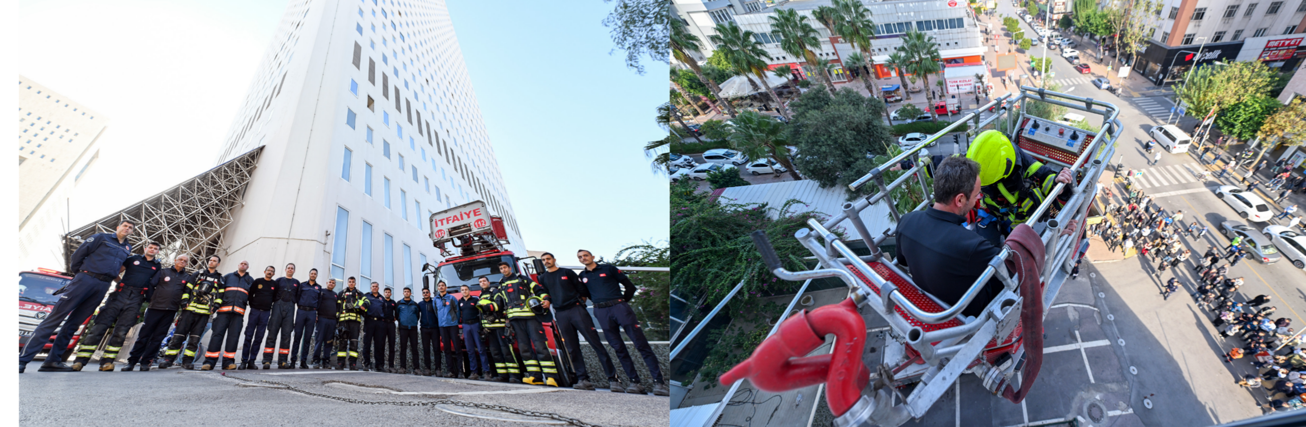 BÜYÜKŞEHİR İTFAİYESİ METROPOL İŞ MERKEZİ’NDE YANGIN TATBİKATI GERÇEKLEŞTİRDİ