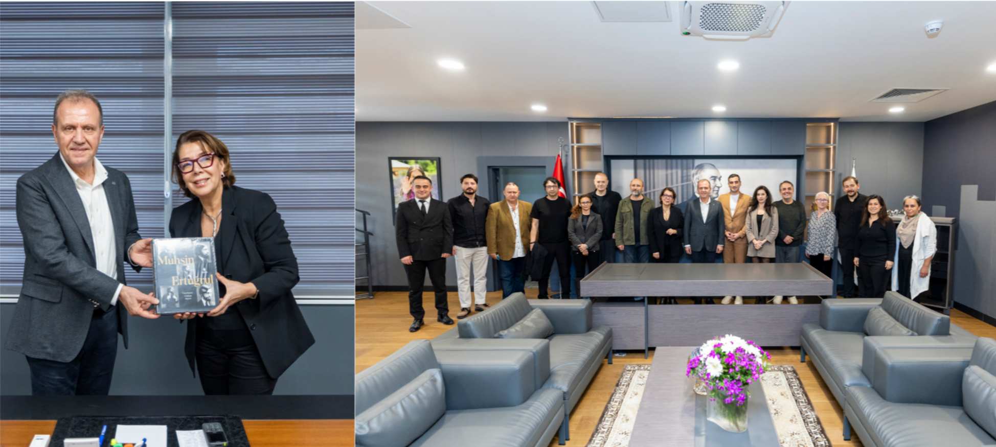 ŞEHİR TİYATROLARI GENEL SANAT YÖNETMENLERİNDEN BAŞKAN SEÇER’E ZİYARET