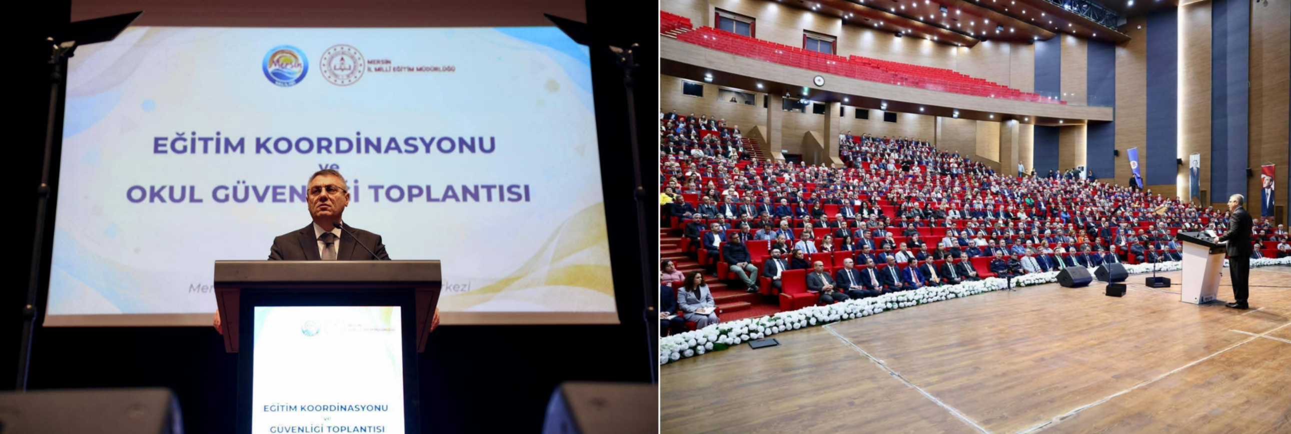 VALİ ATİLLA TOROS BAŞKANLIĞINDA, MERSİN ÜNİVERSİTESİ AKDENİZ KÜLTÜR MERKEZİ’NDE “ EĞİTİM KOORDİNASYONU VE OKUL GÜVENLİĞİ ” TOPLANTISI GERÇEKLEŞTİRİLDİ