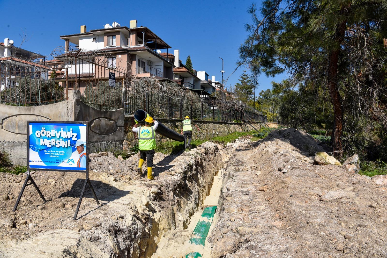 MESKİ, MEZİTLİ DEVLET HASTANESİ ATIK SU ALTYAPISI ÇALIŞMALARINI SÜRDÜRÜYOR